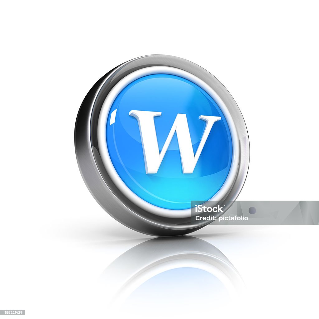 w letter icon  Alphabet Stock Photo