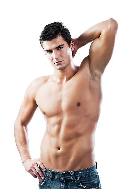 istock Sexy naked muscular man. 185221473
