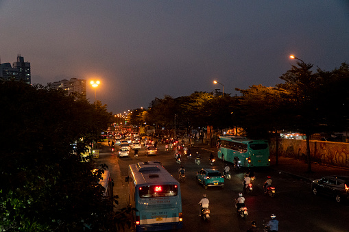 Streets in the capital Hanoi light up at night, Ha Noi capital