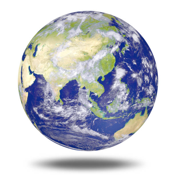 Asia World View 200+ Satellite View Asia India Earth Stock Photos, Pictures & Royalty ...