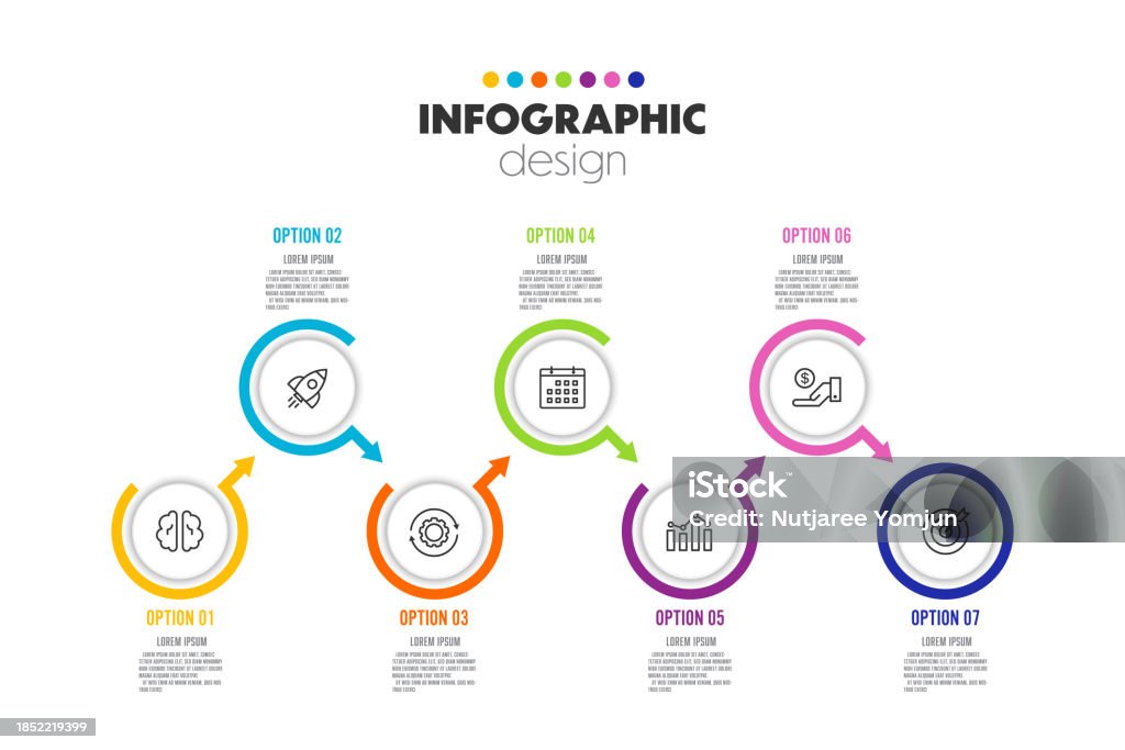 vector infographic timeline template horizontal line... Vector Circle Timeline For Infographics Template For Diagrams Graphs ...