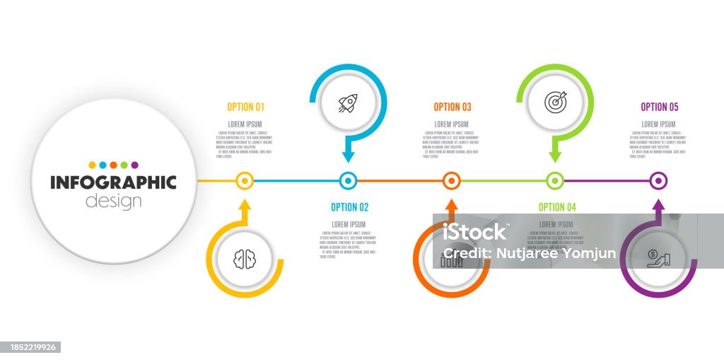 Process Visualization Calendar Vector Business Data Visualization Process Diagram Graph With 4 Options ...