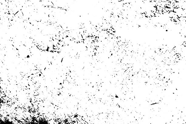 vektor-grunge-textureffekt auf betonbodenhintergrund. - beschädigt stock-grafiken, -clipart, -cartoons und -symbole
