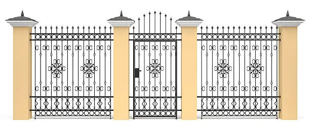 Photo of 3d entrance with wrought iron decor