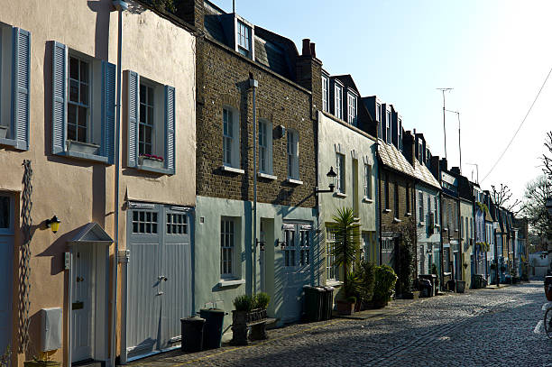 istock London Architecture: pastel coloured Notting Hill houses 185222131