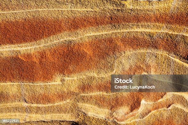 Sandstone Background In Red And Yellow Stock Photo - Download Image Now - Sand, Textured, Full Frame