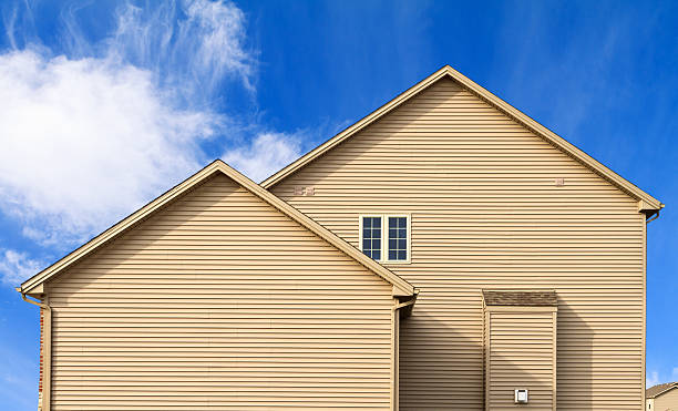istock New home showing vinyl siding and gutters 185222943