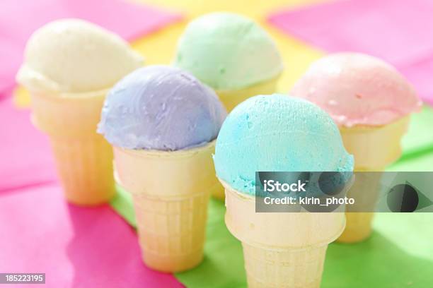Ice Cream Stock Photo - Download Image Now - Ice Cream, Pastel Colored, Blueberry Ice Cream