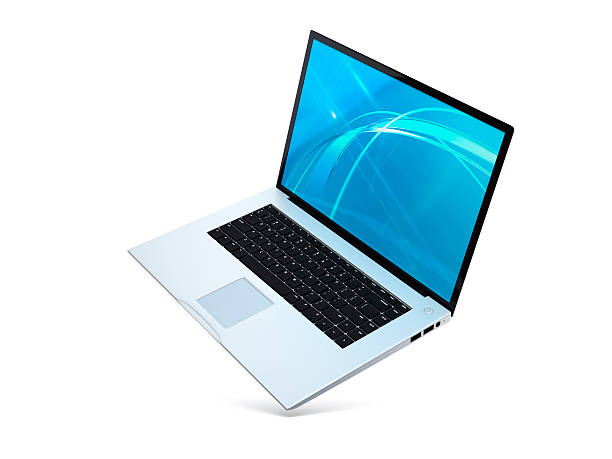Laptop floating angled Open Laptop floating angled OpenScreen image also available in my portfolio. levitation photos stock pictures, royalty-free photos & images