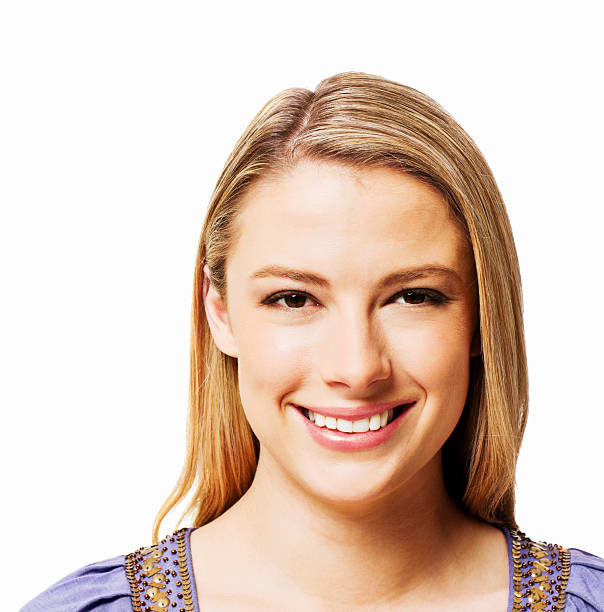 istock Woman Smiling at Camera - Isolated 185223964