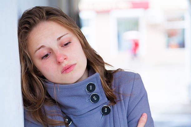 istock Young woman teenage sudness frustration problem 185224131