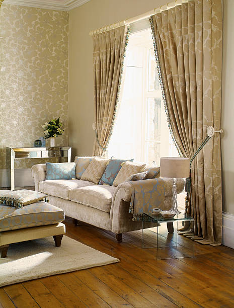 istock Interior of three seater sofa in formal living room 185224185