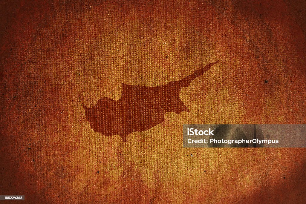 Grunge Karte, Zypern - Lizenzfrei Karte - Navigationsinstrument Stock-Foto
