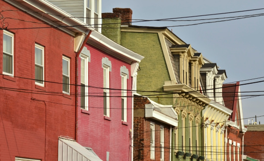 Colorful houses in Pittsburgh's Southside.