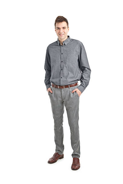 istock young handsome man in grey shirt 185224780