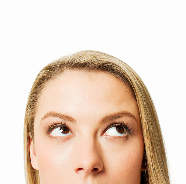 istock Woman Looking Up - Isolated 185224834