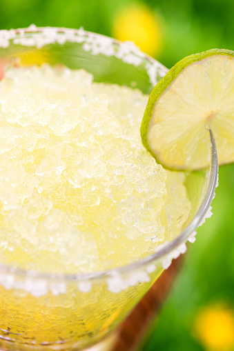 Margarita with lime and crushed ice