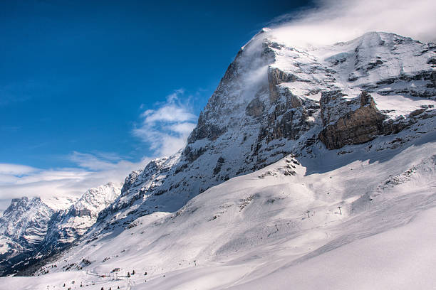 eiger north face, alpes suizos - north face eiger mountain fotografías e imágenes de stock