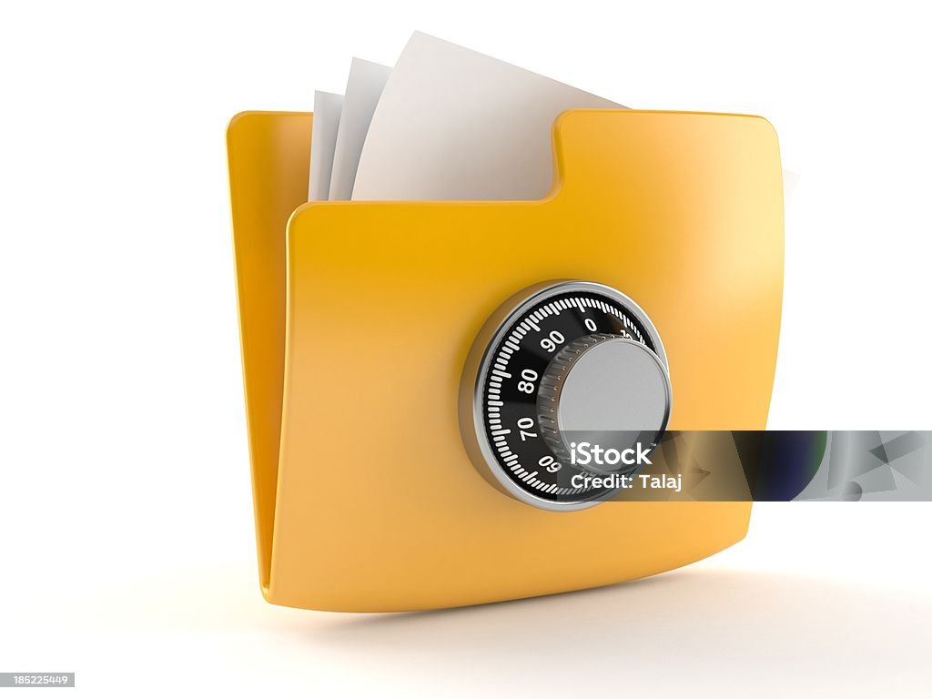 File protection Files with combination lock isolated on white backgroundhttp://www.tawhy.hekko.pl/alphamap.jpg Accessibility Stock Photo