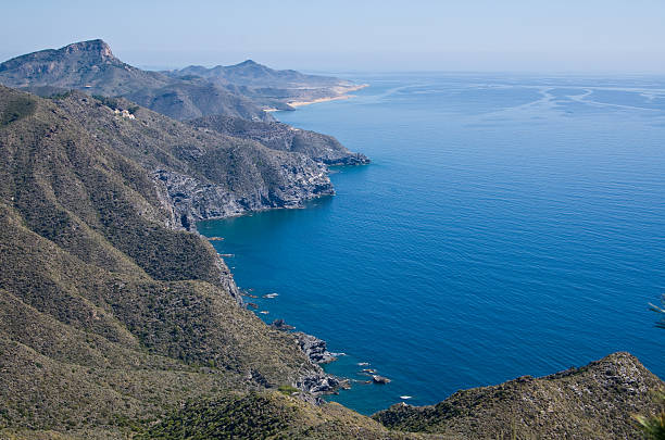 Peninsular south of La Manga at Monte de las Cinezas stock photo