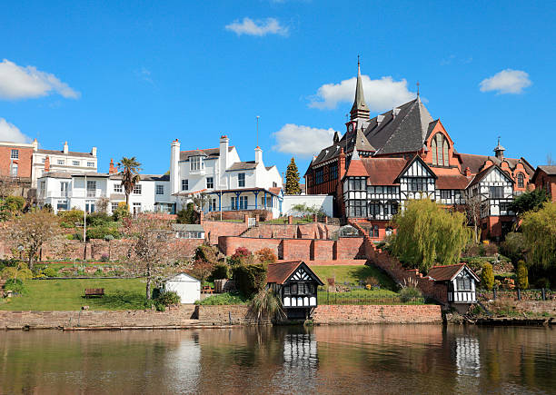 chester maisons de la rivière dee - upmarket photos et images de collection