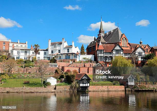 Chester Homes By River Dee Stock Photo - Download Image Now - Chester - England, UK, Cheshire - England