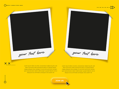 Photo frames. Digital marketing agency and corporate social media post template
