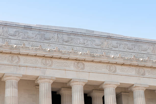 istock Lincoln Memorial at the Mall, Washington DC, close up 185226466