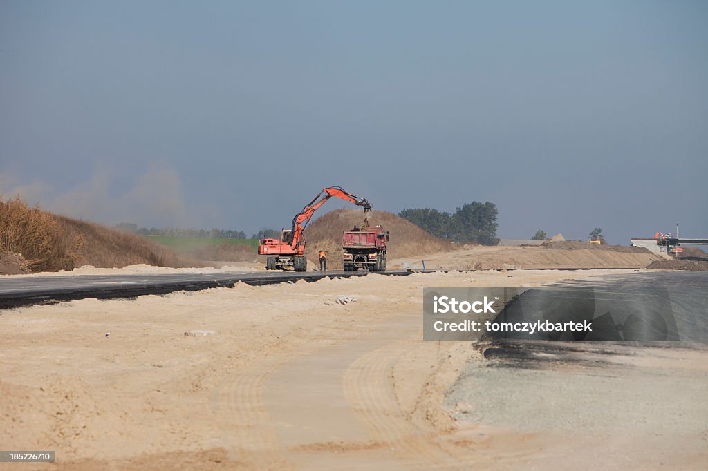 Costruzione della strada - Foto stock royalty-free di Ambientazione esterna