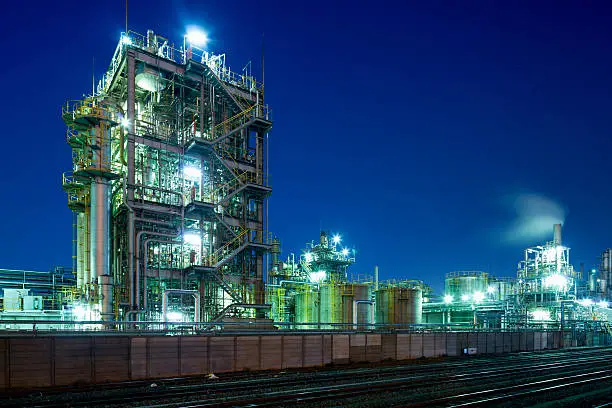 Chemical Factory at nightOther image of chemical industory: