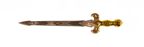 istock golden fantasy sword isolated on white background 1852282712