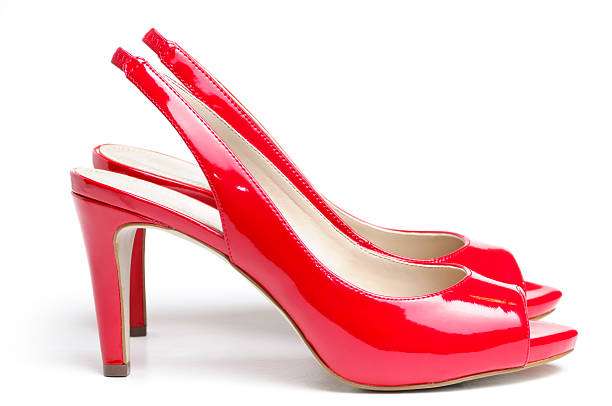 istock Pair of red woman shoes 185228514