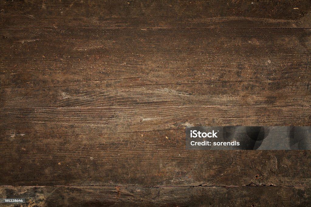 Stałe widok stary Ciemny brązowy drewniany stół - Zbiór zdjęć royalty-free (Drewno - Tworzywo)