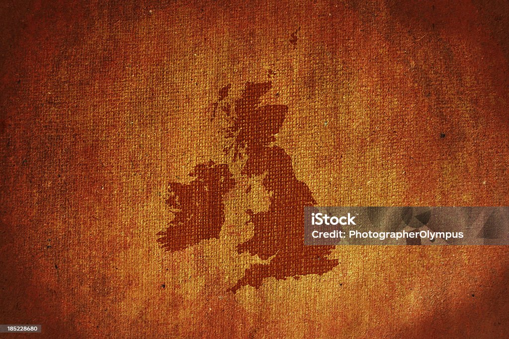 Mapa de UK e Irlanda de lona - Foto de stock de Inglaterra libre de derechos