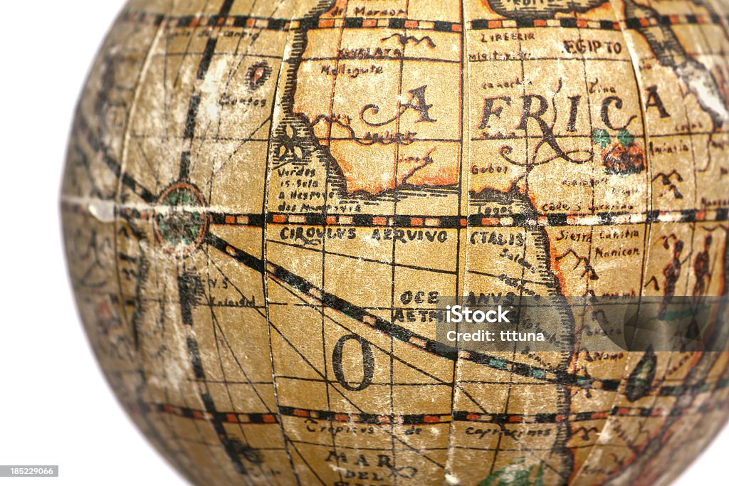 Старинный мире Африке, вырезами на белом фоне - Стоковые фото Живопись - художественное произведение роялти-фри
