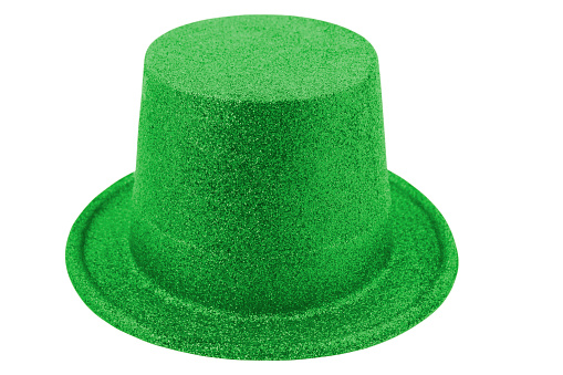 St Patrick's Day Top Hat on a white background.