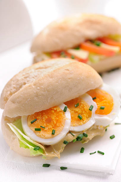istock Sandwich with egg slices,mustard and chieves 185229231