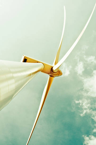 Wind turbine in retro style