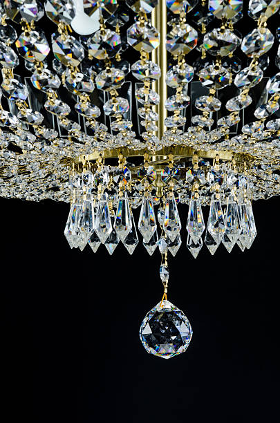 istock Contemporary glass chandelier fragment 185229939