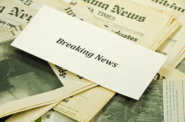 istock Breaking News on  Papers Close-up 185230180
