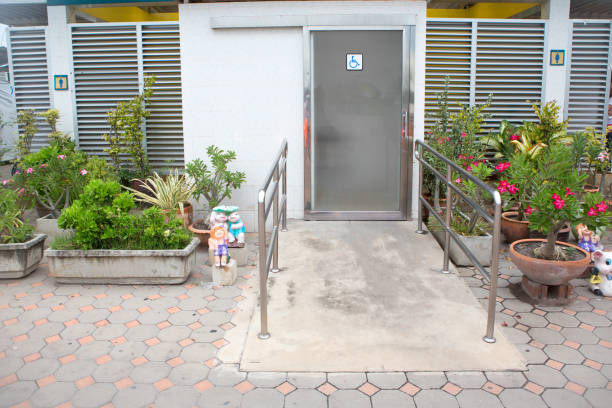 istock ramp way for support wheelchair disabled people. 1852302029