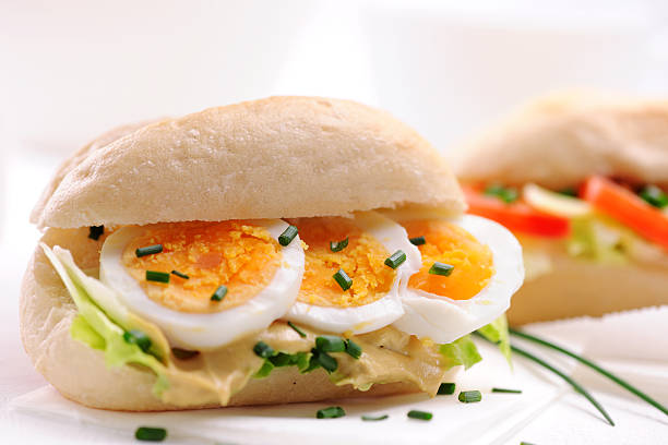 istock Sandwich with egg slices,mustard and chieves 185230518