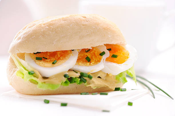 istock Sandwich with egg slices,mustard and chieves 185230519