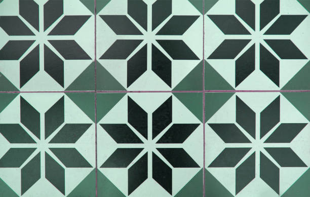 istock vintage ceramic tiles on cement wall decoration 1852308519