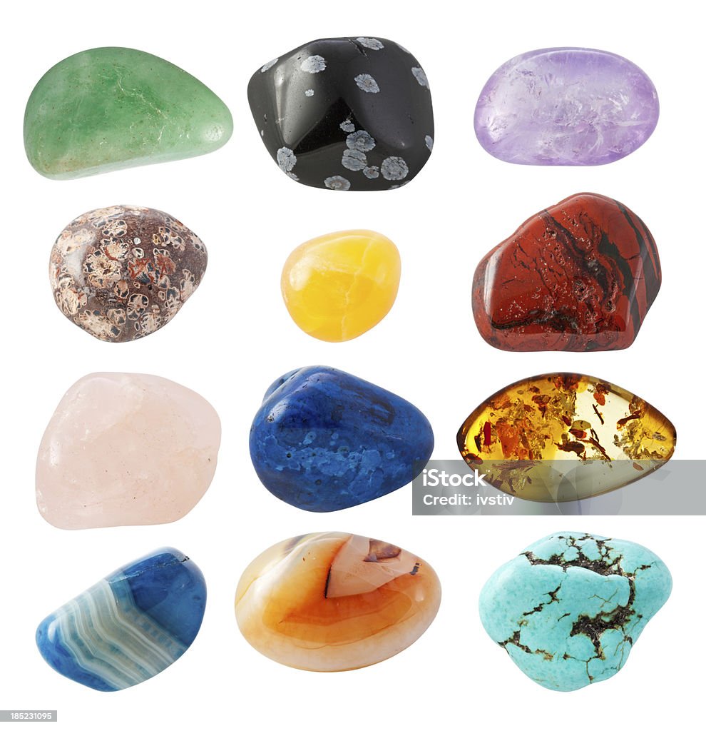 Pebble Identification Assorted Pebbles With Different Colors And Patterns Stock Photo ...