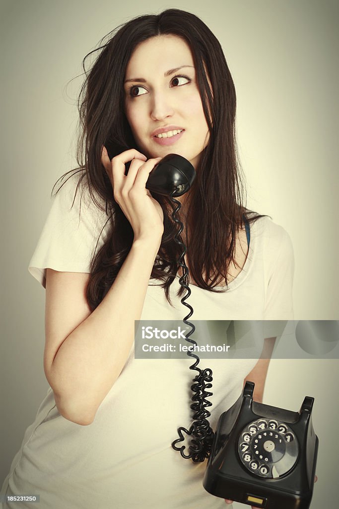 Telefone Retro conversa - Royalty-free 1970-1979 Foto de stock