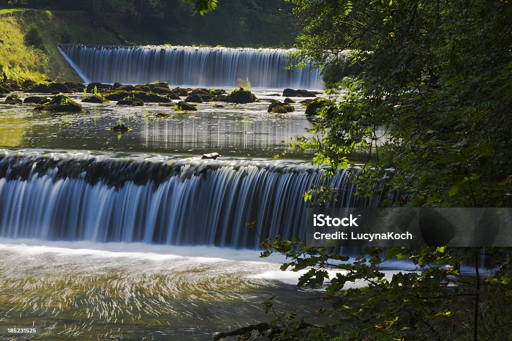 Areuse river Wasserfall - Lizenzfrei Bach Stock-Foto