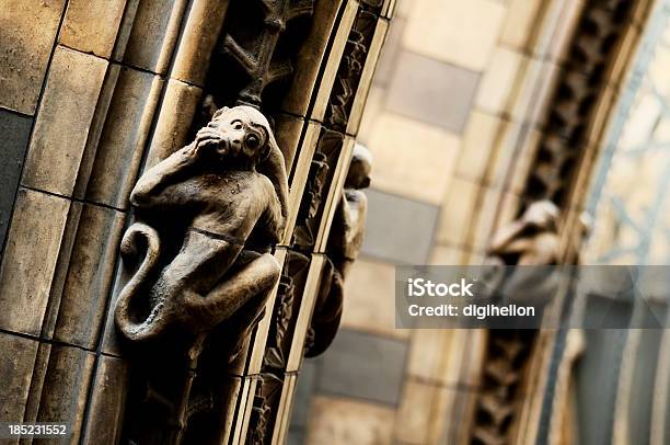 Foto de Macaco Na Paredeescultura e mais fotos de stock de Museu de História Natural de Londres - Museu de História Natural de Londres, Arco - Característica arquitetônica, Arquitetura