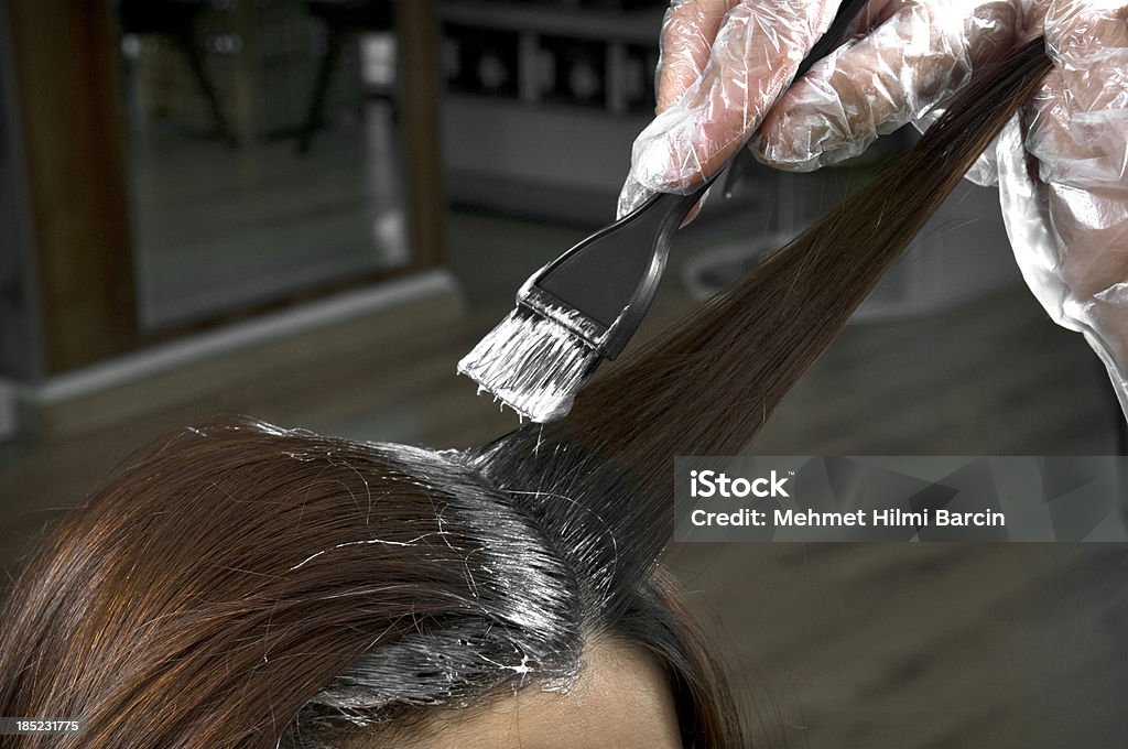 Coloração de cabelo no hairstudio - Royalty-free Reflexo - Cabelo Pintado Foto de stock
