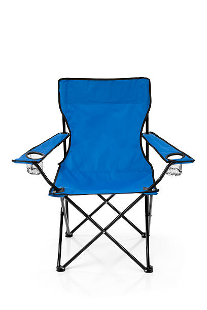 Outdoor Folding Chair "Blue outdoor folding chair, isolated on white.Please also see:" folding chair stock pictures, royalty-free photos & images